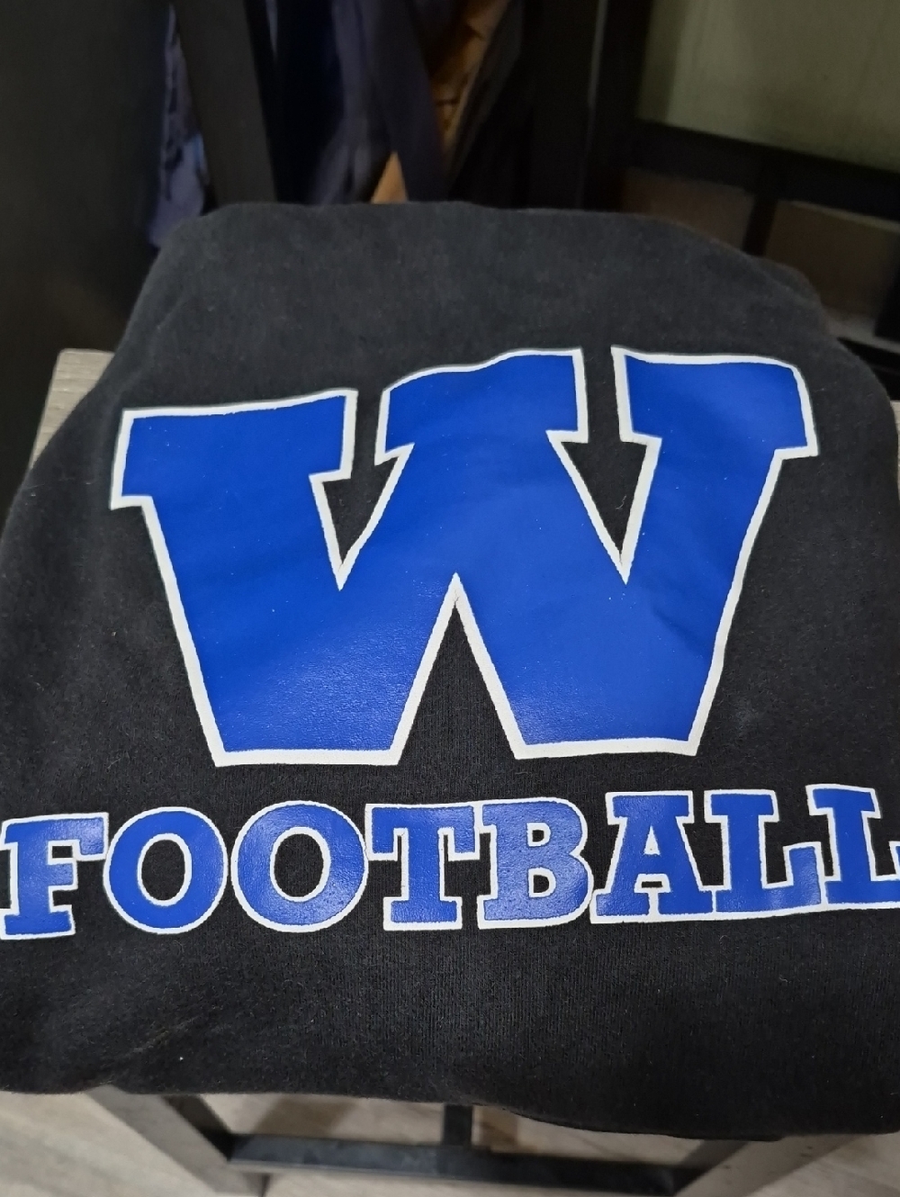 adidas Black Hoodie with Blue Graphic Detail